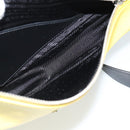 PRADA Triangle Shoulder Bag Leather Black Yellow Auth ka4743SM-24