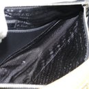 PRADA Triangle Shoulder Bag Leather Black Yellow Auth ka4743SM-30