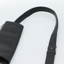 PRADA Triangle Shoulder Bag Leather Black Yellow Auth ka4743SM-14