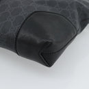 GUCCI GG Supreme Sherry Line Shoulder Bag PVC Black Red Navy 474139 Auth ka4744V-10