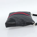 GUCCI GG Supreme Sherry Line Shoulder Bag PVC Black Red Navy 474139 Auth ka4744V-5