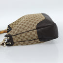 GUCCI Bamboo GG Canvas Hand Bag 2way Beige Gold 282315 Auth ka4747V-4