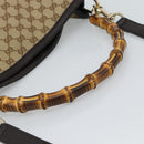 GUCCI Bamboo GG Canvas Hand Bag 2way Beige Gold 282315 Auth ka4747V-7