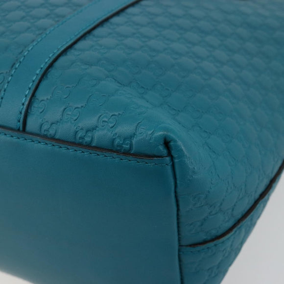 GUCCI Micro GG Guccissima Leather Outlet 2way Emerald Green 449646 Auth ka4748
