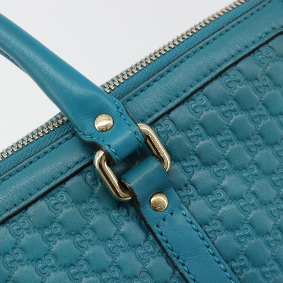 GUCCI Micro GG Guccissima Leather Outlet 2way Emerald Green 449646 Auth ka4748