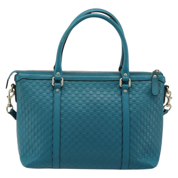 GUCCI Micro GG Guccissima Leather Outlet 2way Emerald Green 449646 Auth ka4748