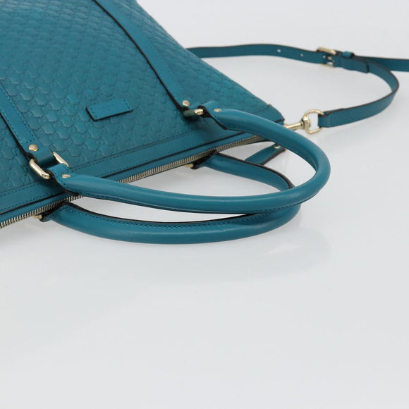 GUCCI Micro GG Guccissima Leather Outlet 2way Emerald Green 449646 Auth ka4748