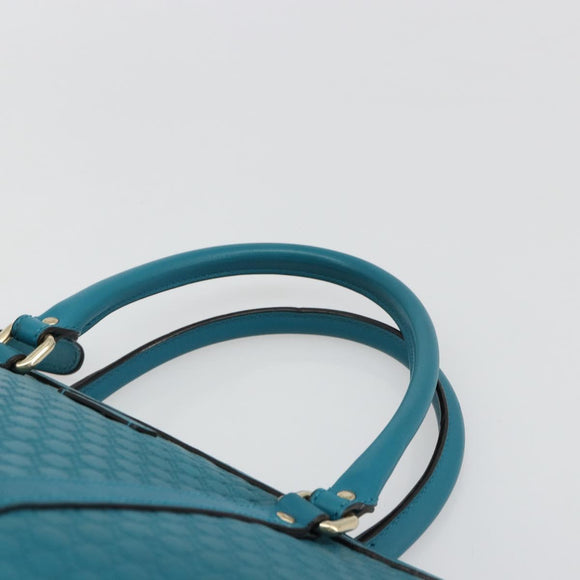 GUCCI Micro GG Guccissima Leather Outlet 2way Emerald Green 449646 Auth ka4748