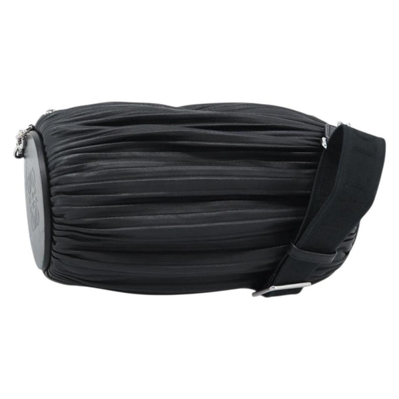 LOEWE Bracelet Pouch Large Shoulder Bag Nappa leather Black Silver Auth ka4749SM