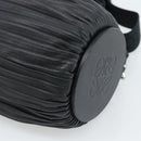 LOEWE Bracelet Pouch Large Shoulder Bag Nappa leather Black Silver Auth ka4749SM-14