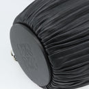 LOEWE Bracelet Pouch Large Shoulder Bag Nappa leather Black Silver Auth ka4749SM-15