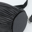 LOEWE Bracelet Pouch Large Shoulder Bag Nappa leather Black Silver Auth ka4749SM-16