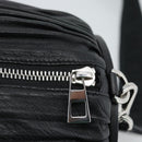 LOEWE Bracelet Pouch Large Shoulder Bag Nappa leather Black Silver Auth ka4749SM-9