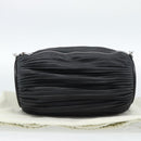 LOEWE Bracelet Pouch Large Shoulder Bag Nappa leather Black Silver Auth ka4749SM-12