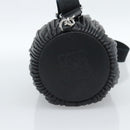 LOEWE Bracelet Pouch Large Shoulder Bag Nappa leather Black Silver Auth ka4749SM-4