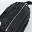 LOEWE Bracelet Pouch Large Shoulder Bag Nappa leather Black Silver Auth ka4749SM-6