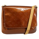 LOUIS VUITTON Monogram Vernis Thompson Street Bag Bronze M91124 LV Auth ka475-1