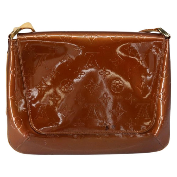 LOUIS VUITTON Monogram Vernis Thompson Street Bag Bronze M91124 LV Auth ka475