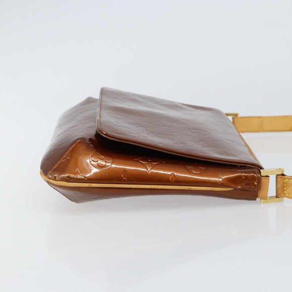 LOUIS VUITTON Monogram Vernis Thompson Street Bag Bronze M91124 LV Auth ka475