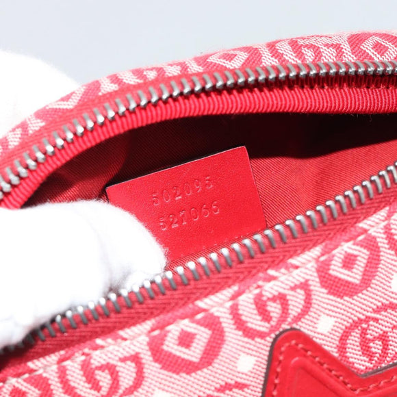 GUCCI Children's Sherry Line Waist bag Canvas Navy Red 502095 Auth ka4751M