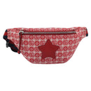 GUCCI Children's Sherry Line Waist bag Canvas Navy Red 502095 Auth ka4751M-13