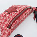 GUCCI Children's Sherry Line Waist bag Canvas Navy Red 502095 Auth ka4751M-6