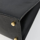 Salvatore Ferragamo Vala Hand Bag Leather 2way Navy Gold Auth ka4752-10