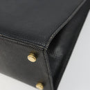 Salvatore Ferragamo Vala Hand Bag Leather 2way Navy Gold Auth ka4752-16