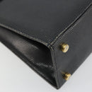 Salvatore Ferragamo Vala Hand Bag Leather 2way Navy Gold Auth ka4752-17