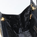 Salvatore Ferragamo Vala Hand Bag Leather 2way Navy Gold Auth ka4752-20