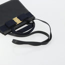 Salvatore Ferragamo Vala Hand Bag Leather 2way Navy Gold Auth ka4752-9