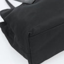 PRADA Tote Bag Nylon Leather Black Silver Auth ka4753A-14