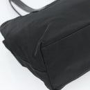 PRADA Tote Bag Nylon Leather Black Silver Auth ka4753A-16