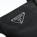 PRADA Tote Bag Nylon Leather Black Silver Auth ka4753A-17