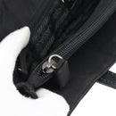 PRADA Tote Bag Nylon Leather Black Silver Auth ka4753A-22