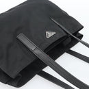 PRADA Tote Bag Nylon Leather Black Silver Auth ka4753A-6