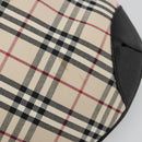 BURBERRY Nova Check Shoulder Bag Canvas Leather Beige Silver Auth ka4754V-9