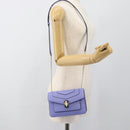 BVLGARI Chain Serpenti Shoulder Bag Leather Purple Gold Auth ka4755SAV-24