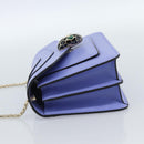 BVLGARI Chain Serpenti Shoulder Bag Leather Purple Gold Auth ka4755SAV-3