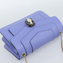 BVLGARI Chain Serpenti Shoulder Bag Leather Purple Gold Auth ka4755SAV-6