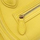 CELINE Hand Bag Leather 2way Gold Yellow Auth ka4756M-22