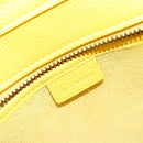 CELINE Hand Bag Leather 2way Gold Yellow Auth ka4756M-24