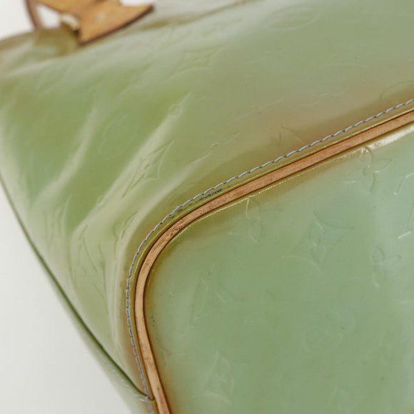 LOUIS VUITTON Monogram Vernis Houston Hand Bag Baby Blue M91005 LV Auth ka476