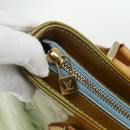 LOUIS VUITTON Monogram Vernis Houston Hand Bag Baby Blue M91005 LV Auth ka476-17