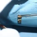 LOUIS VUITTON Monogram Vernis Houston Hand Bag Baby Blue M91005 LV Auth ka476-18