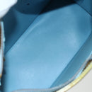 LOUIS VUITTON Monogram Vernis Houston Hand Bag Baby Blue M91005 LV Auth ka476-11