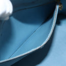 LOUIS VUITTON Monogram Vernis Houston Hand Bag Baby Blue M91005 LV Auth ka476-21
