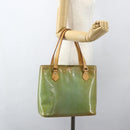 LOUIS VUITTON Monogram Vernis Houston Hand Bag Baby Blue M91005 LV Auth ka476-23