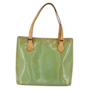 LOUIS VUITTON Monogram Vernis Houston Hand Bag Baby Blue M91005 LV Auth ka476-2