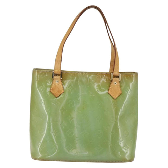 LOUIS VUITTON Monogram Vernis Houston Hand Bag Baby Blue M91005 LV Auth ka476